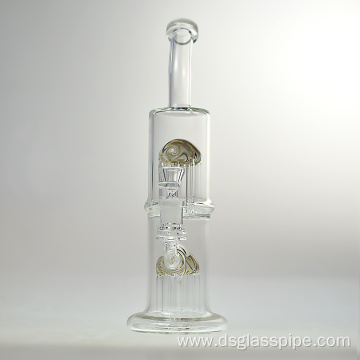 NEW DESIGN HIGH BOROSILICATE GLASS WATER PIPE WITH 2 ARM TREE PERC WIGWAG SMOKING WATER PIPE